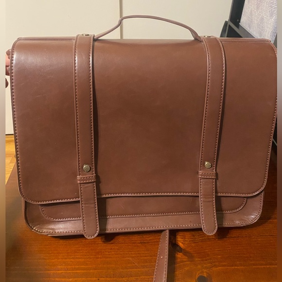 Vegan ecosusi faux leather briefcase - Picture 1 of 6